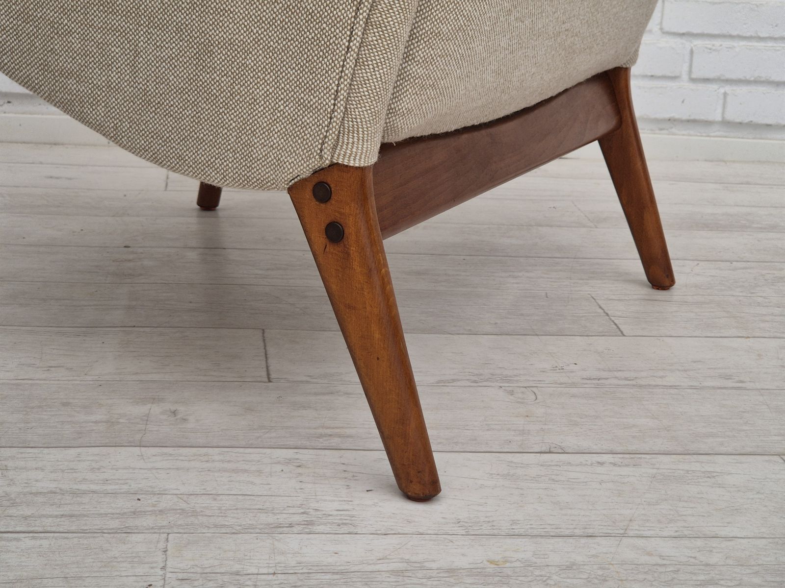 photo vinterior Ca. Jaren 1960, Deens Design Door Alf Svensson, Fauteuil Model 4331 Voor Fritz Hansen, Opnieuw Bekleed.