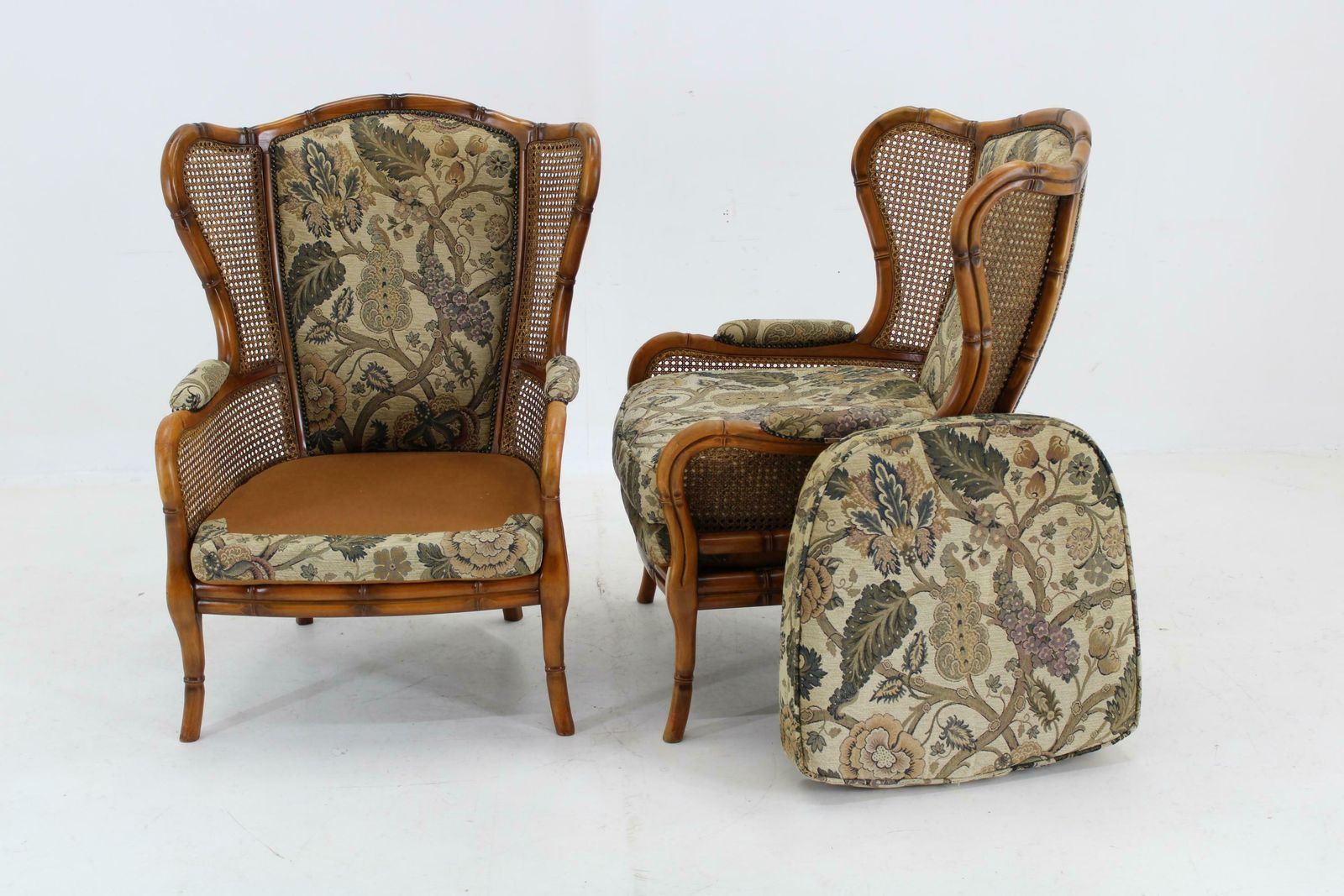 1960s Pair Of Rattan Armchairs , Italy photo vintage