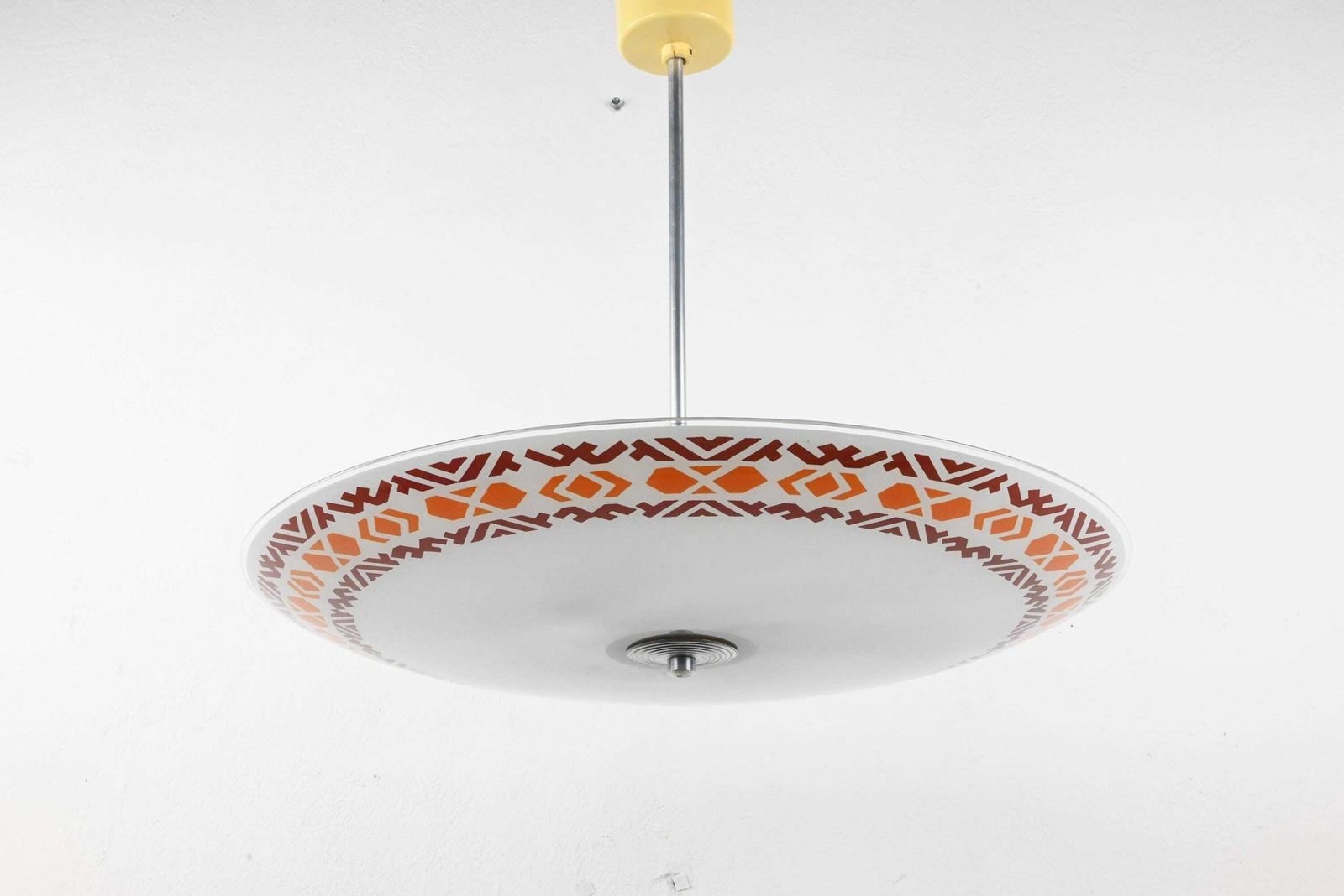 Round Glass Ceiling Light, Ceiling Lamp, Atomic Lighting, Mid Century Lighting, Mid Century Lamp, Mid Century Modern. Mid Century photo 183.0