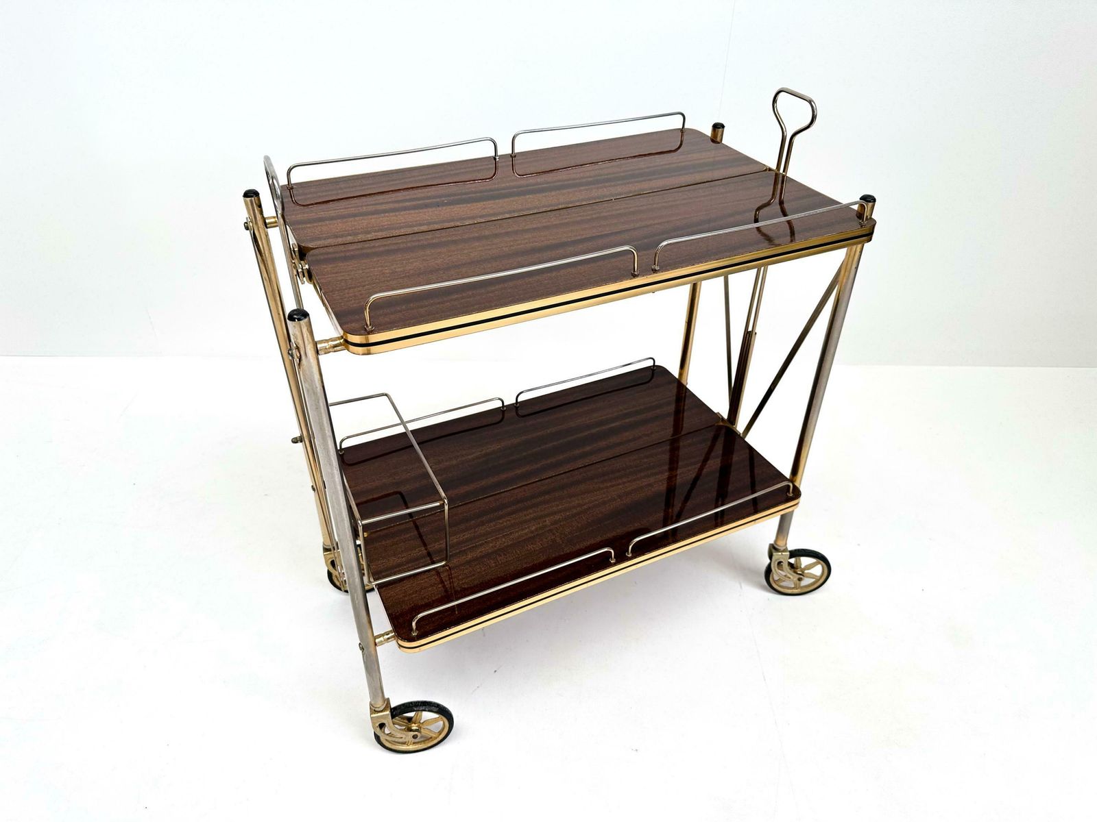 Vintage Mid Century Bar Cart Trolley, Dessert Cart Trolley, Serving Trolley