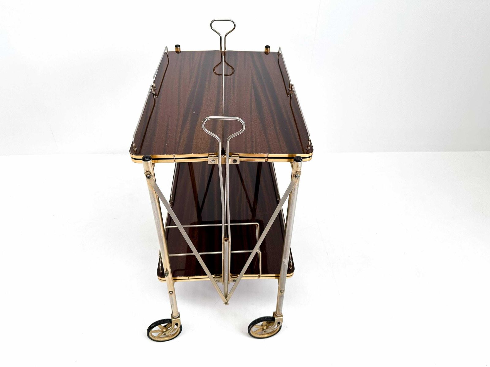 Vintage Mid Century Bar Cart Trolley, Dessert Cart Trolley, Serving Trolley photo 308.0