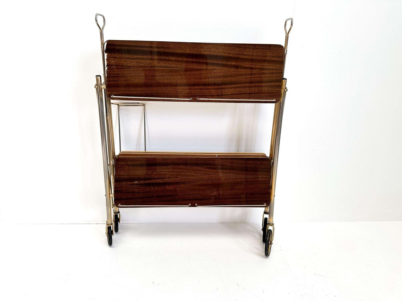 photo for sale Vintage Mid Century Bar Cart Trolley, Dessert Cart Trolley, Serving Trolley