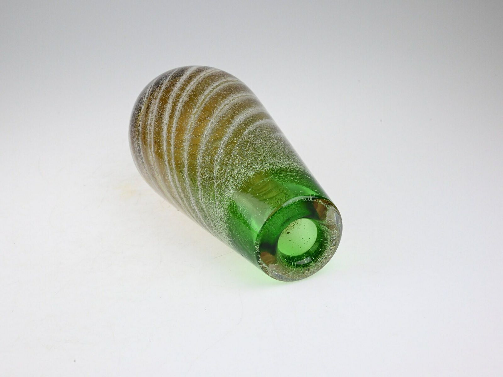 Glass Vase By Ladislav Palecek, Skrdlovice Glass Vase, Whirlpool Vase, Glass Vase, Czech Art Glass, Czech Glass, Czech Vase, Vintage Vase photo 182.0