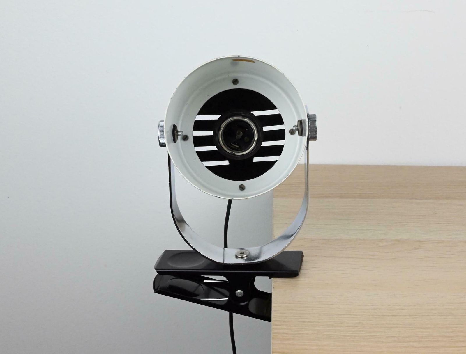 Chrome Clip On Table Lamp By Lidokov, Stanislav Indra Lamp, Metal Lamp, Desk Metal Lamp, Table Lamp, Desk Lamp, Mid Century Lamp photo 129.0