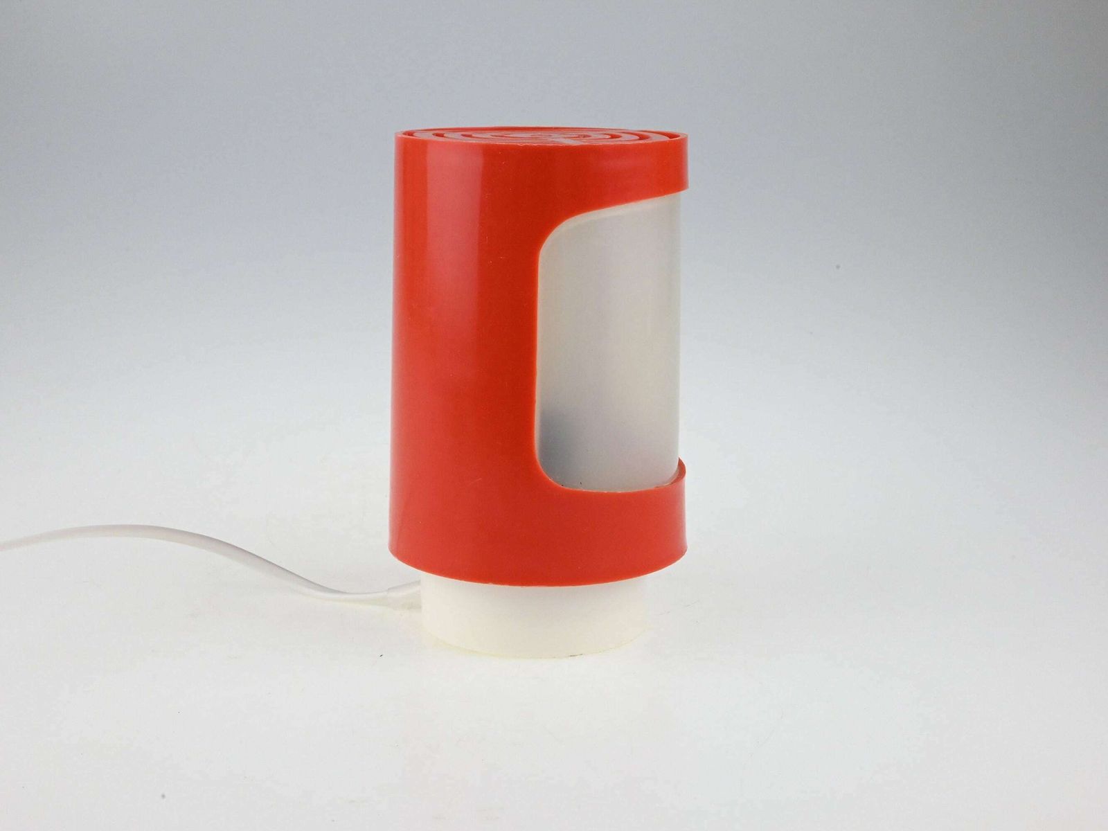 Czechoslovakian Red Table Lamp, Red Desk Lamp, Mid Century Lamp, Atomic Desk Lamp, Desk Lamp, Bedside Lamp, Mid Century Lighting, Table Lamp photo for sale