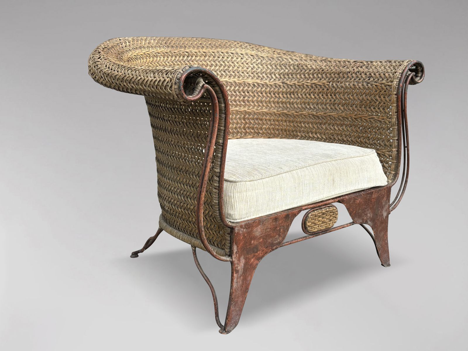 Pair Of 1970s Woven Rattan Lounge Armchairs photo 3400.0
