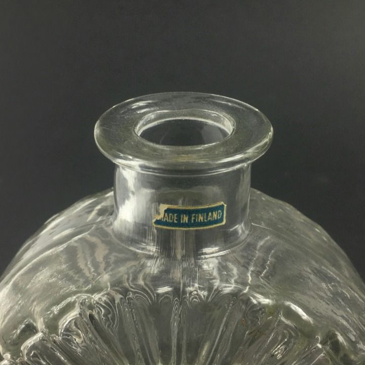 Mid Century Aurinkopullo (Sunflower) Series Glass Vase By Helena Tynell For Riihimäki Lasi, Finland, 1960s photo 160.0