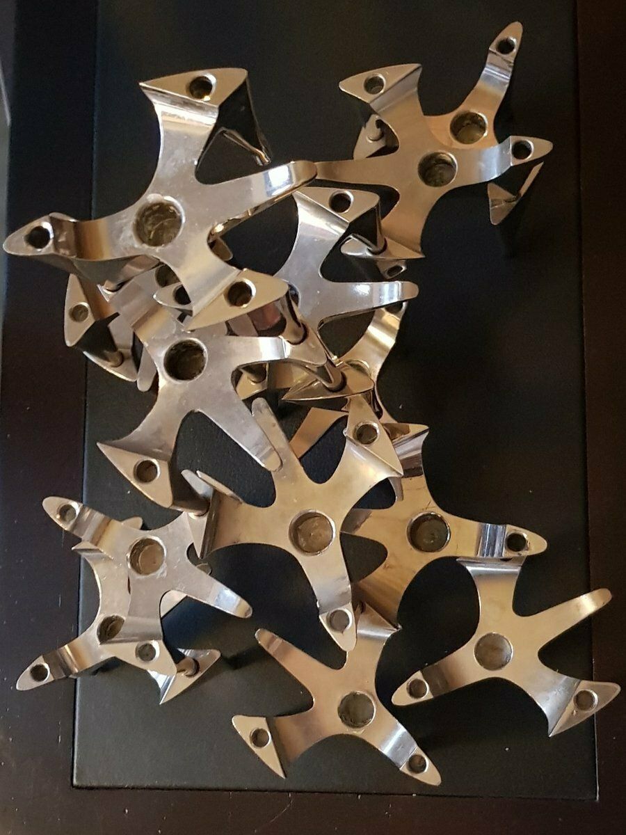 Space Age German Metal Candleholders From Hammonia Motard, Set Of 14 photo Home Decor