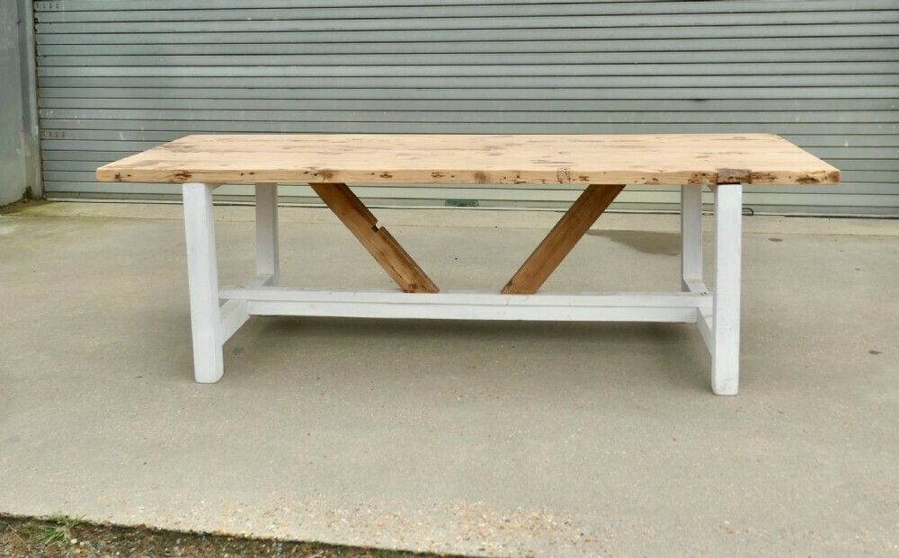 Large Heavy Rustic And Very Strong 8ft Pine Table photo 1500.0