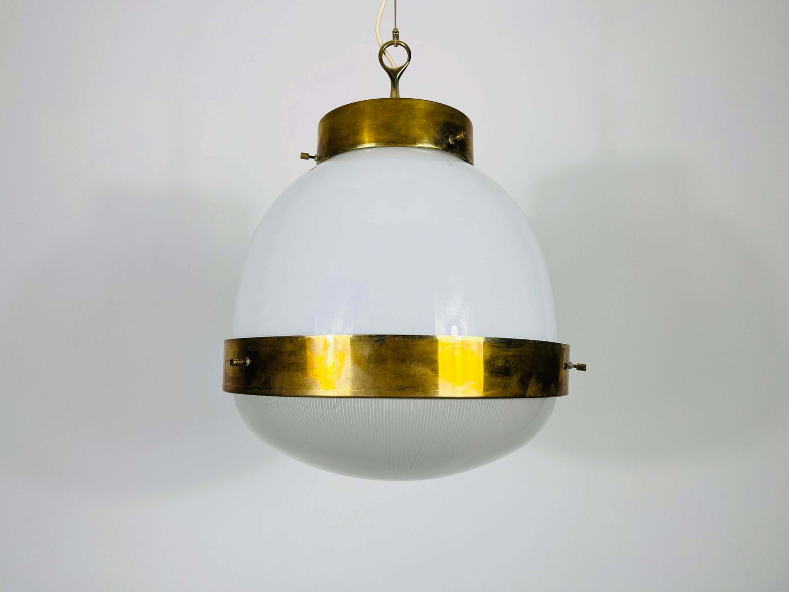 photo furniture Brass Delta Grande Chandelier By Sergio Mazza For Artemide, Italy, 1960s