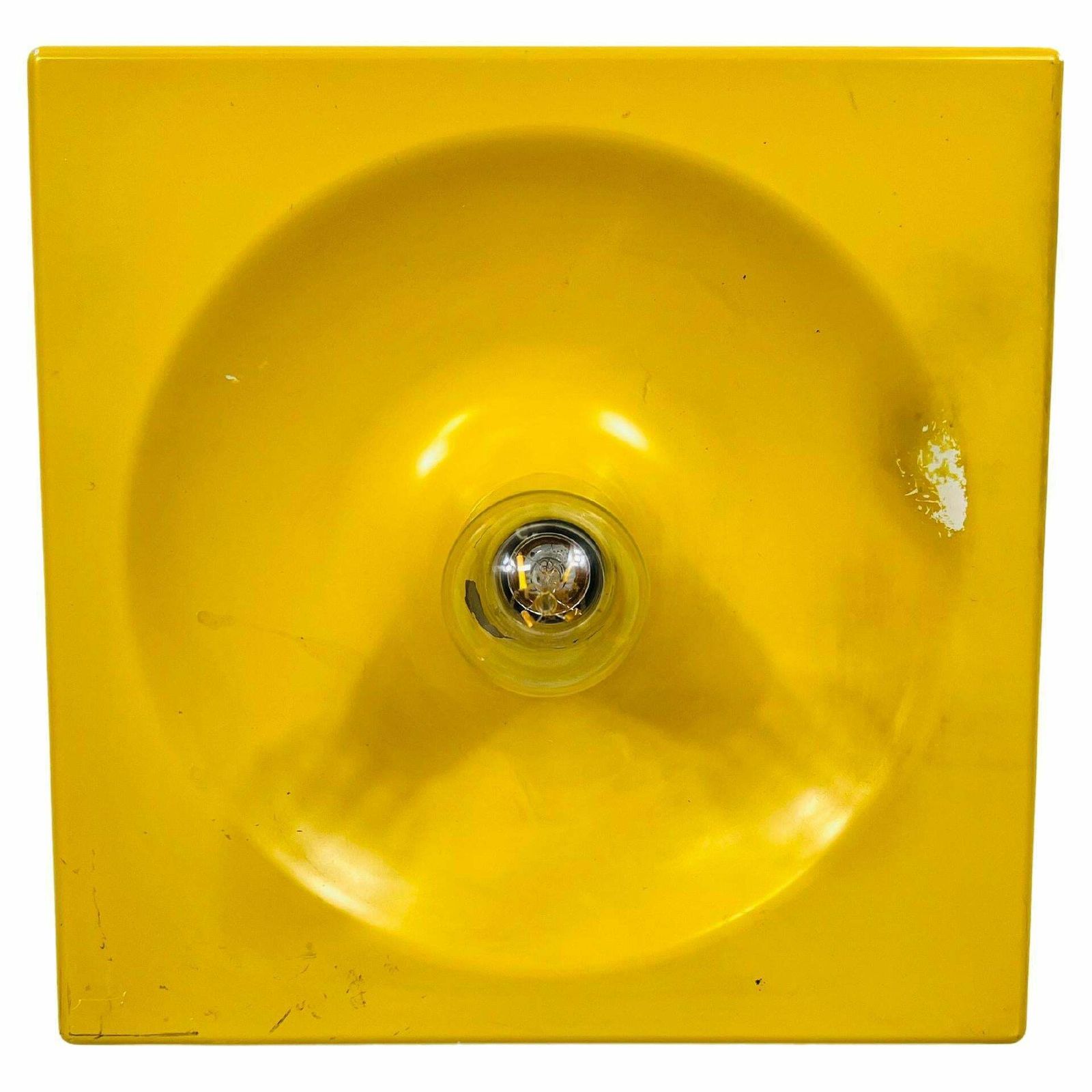 Yellow Flush Mount Or Wall Lamp By Klaus Hempel For Kaiser Leuchten, 1970s