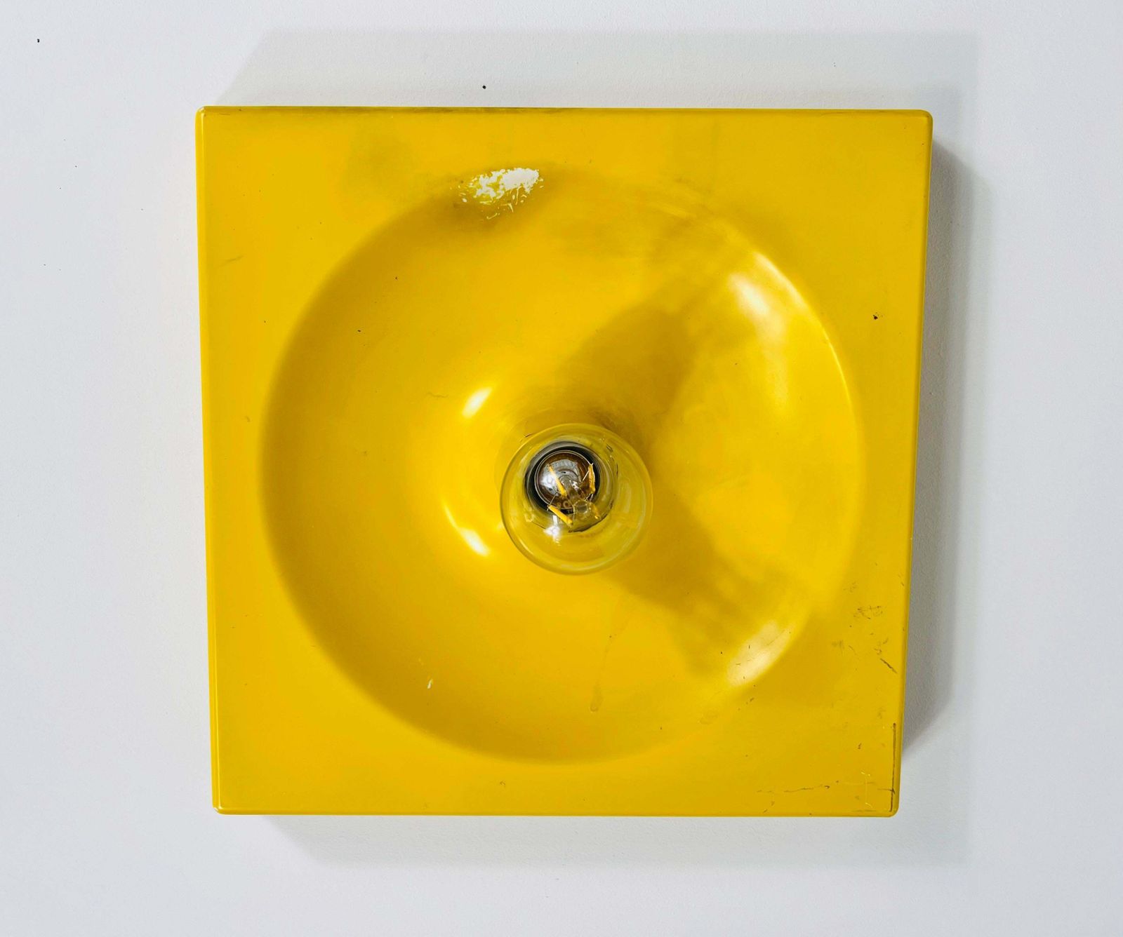 Yellow Flush Mount Or Wall Lamp By Klaus Hempel For Kaiser Leuchten, 1970s photo furniture