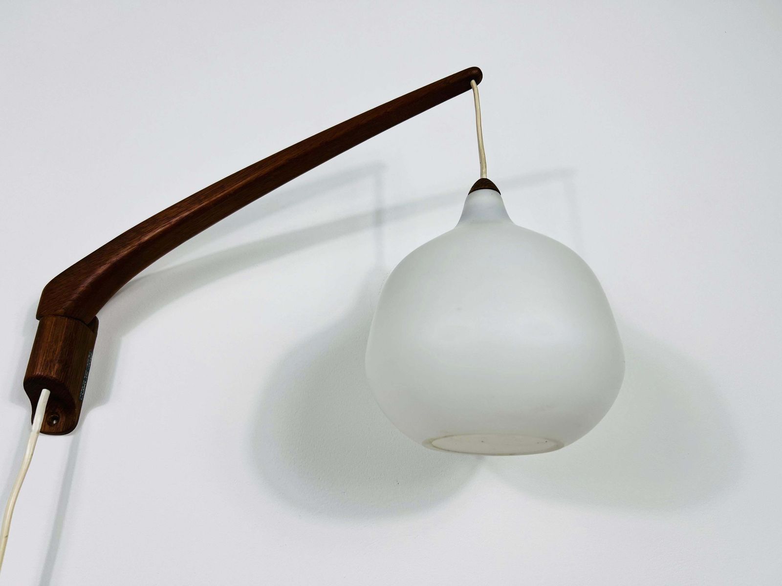 photo furniture Teak And Opaline Glass Wall Lamp By Uno & östen Kristiansson For Luxus Sweden