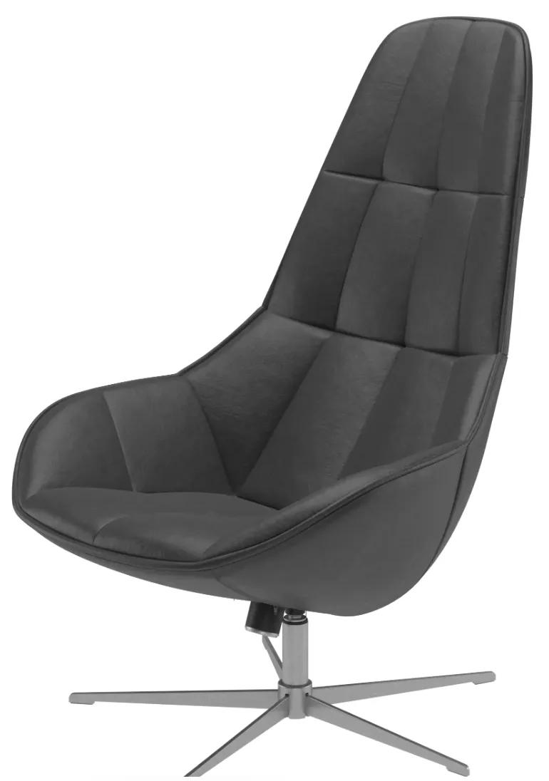 Boconcept Boston Swivel Tilt Leather Lounge Chair photo for sale