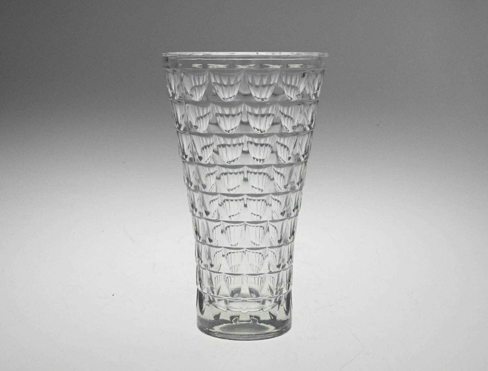 Pressed Glass From Sklo Union, Sklo Union Vase, Clear Glass Vase, Czech Glass Vase, Glass Vase, Pressed Glass Vase, Czech Vase, Czech Glass