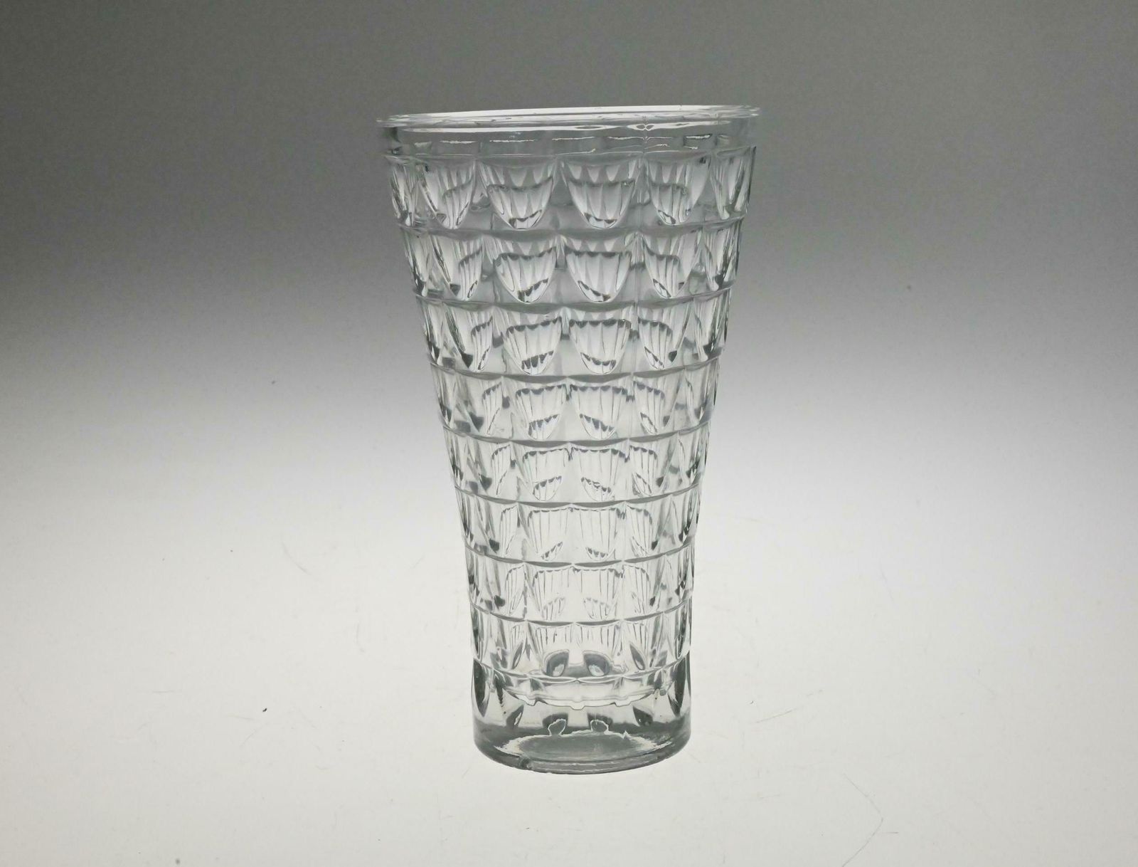 Pressed Glass From Sklo Union, Sklo Union Vase, Clear Glass Vase, Czech Glass Vase, Glass Vase, Pressed Glass Vase, Czech Vase, Czech Glass photo 77.0