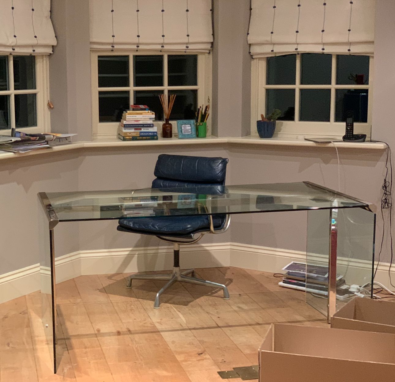 Galottie Radeci President Glass Desk photo for sale