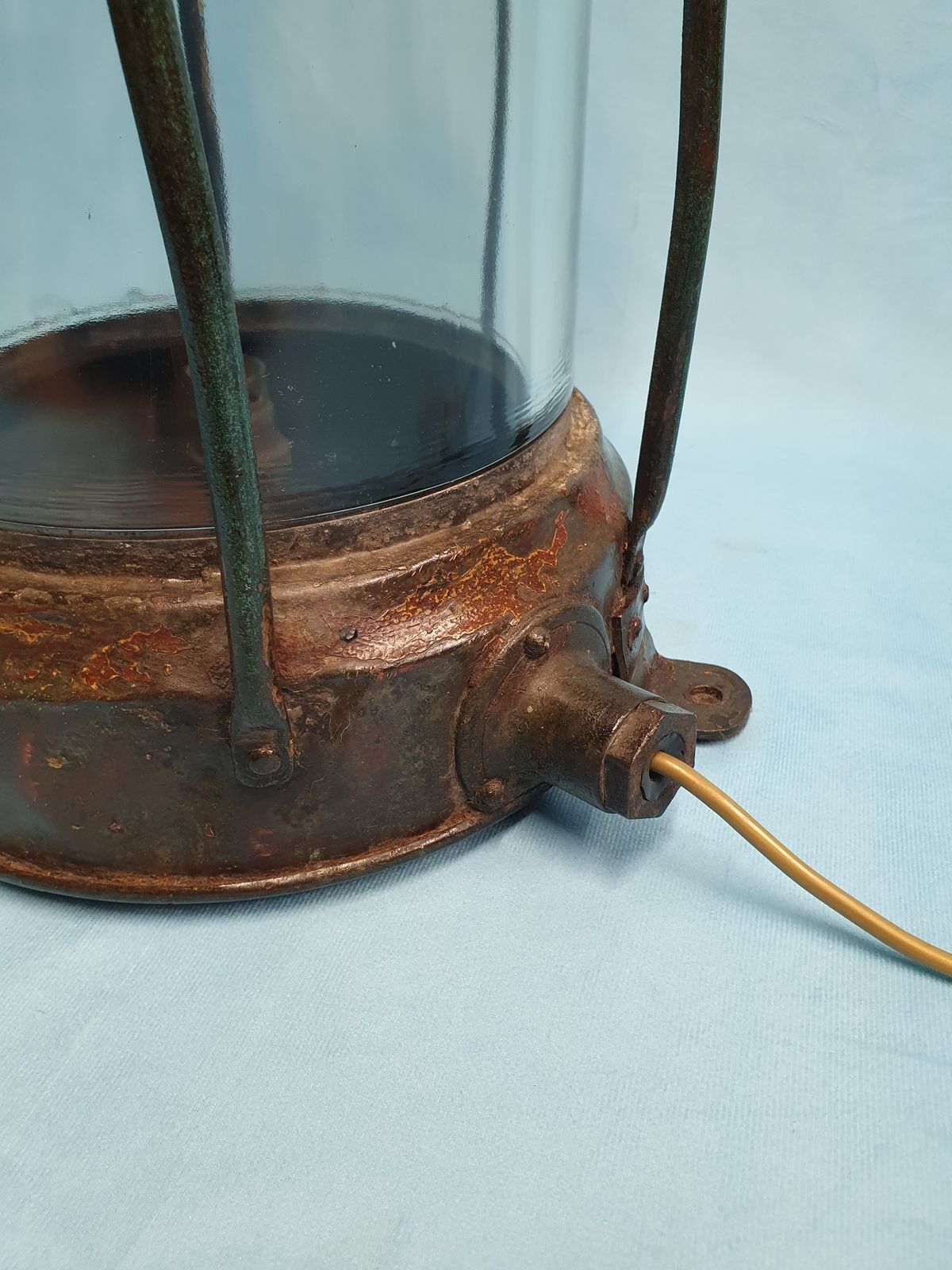 Really Nicely Patinated Ship Lantern C1900 photo Lighting