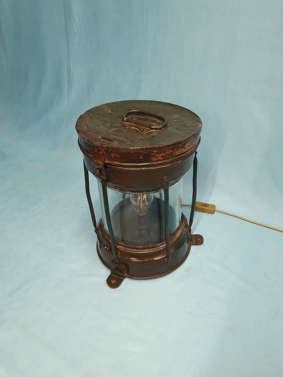 Really Nicely Patinated Ship Lantern C1900 photo buy