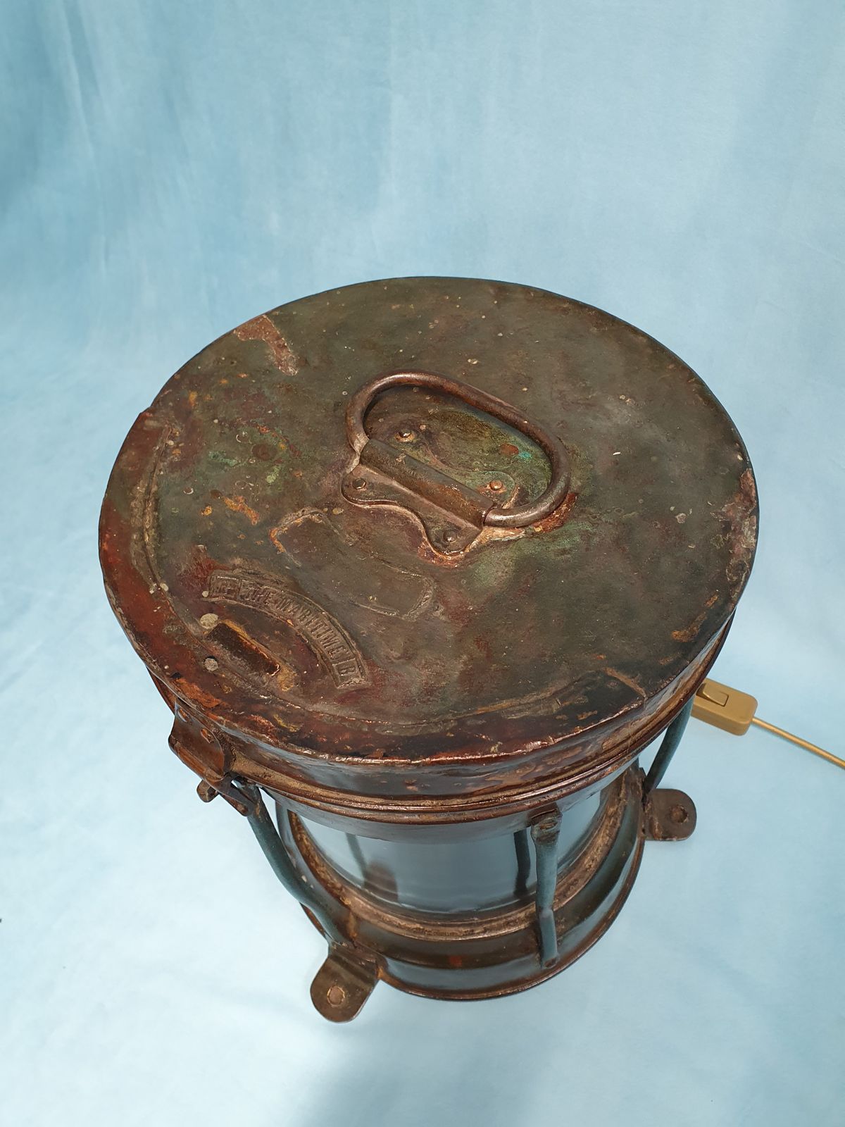 photo furniture Really Nicely Patinated Ship Lantern C1900