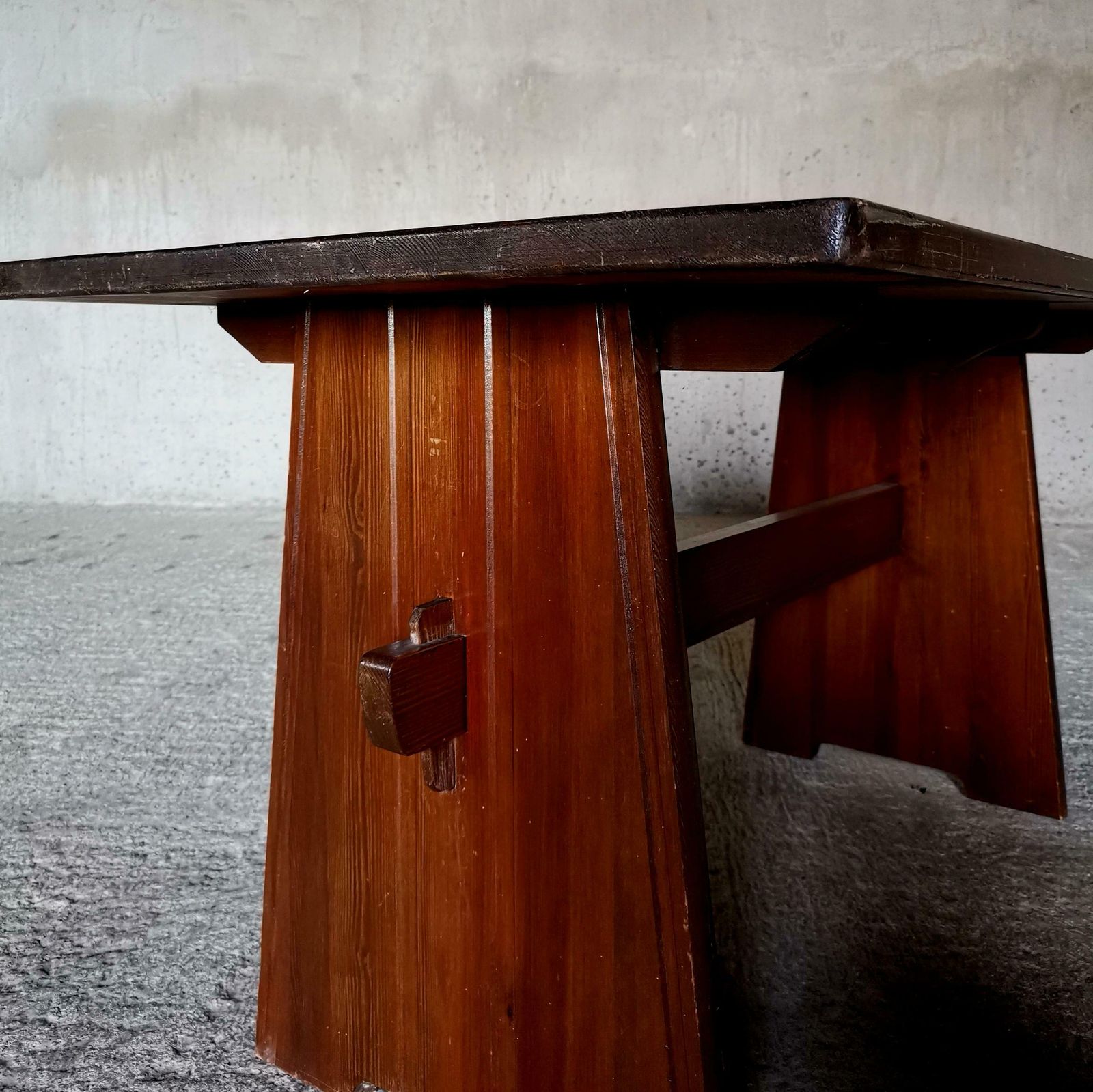 Dining Table In Solid Pine In The Style Of Axel Einar Hjorth And Göran Malmvall photo furniture