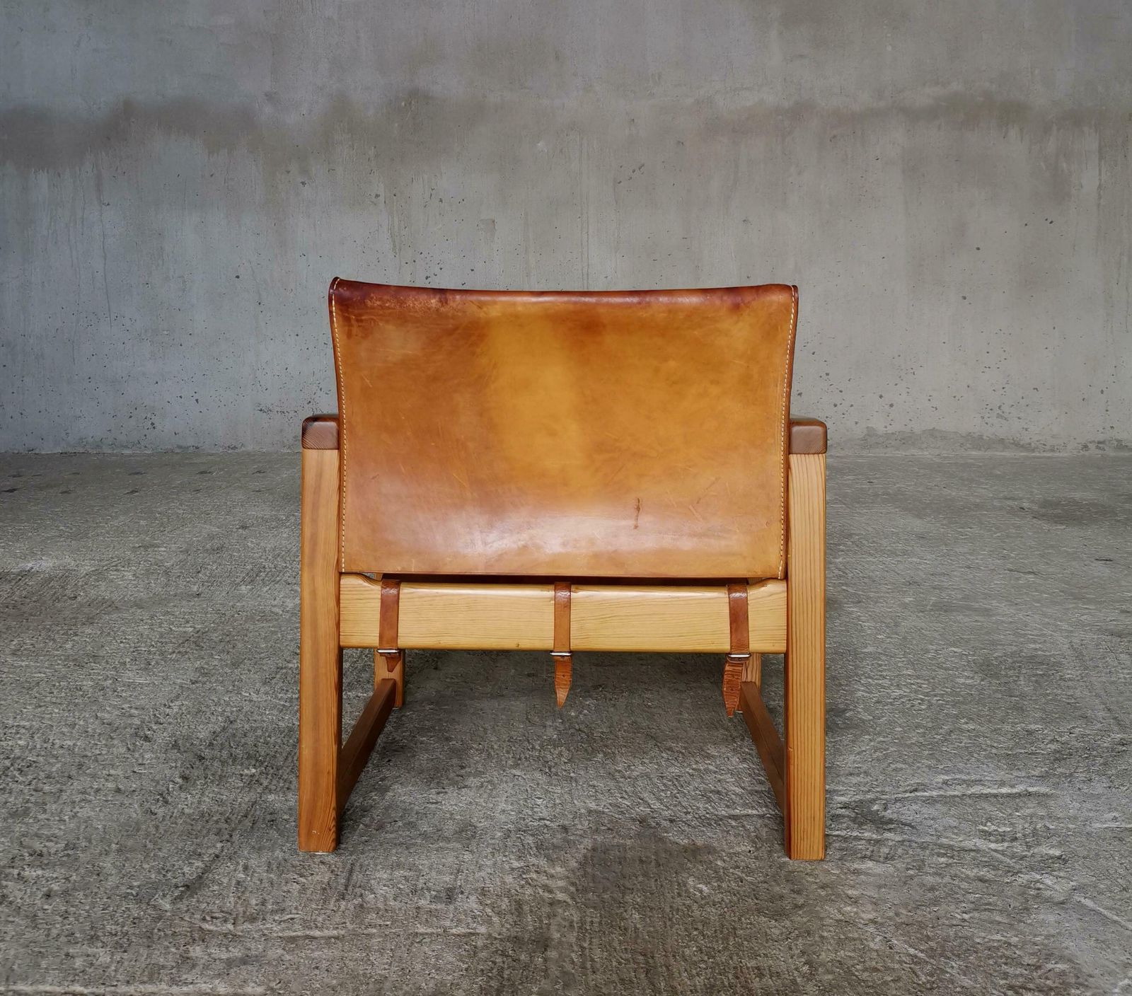 Diana Lounge Chair By Karin Mobring For Ikea Sweden 1970s, Thick Cognac Leather. photo Furniture
