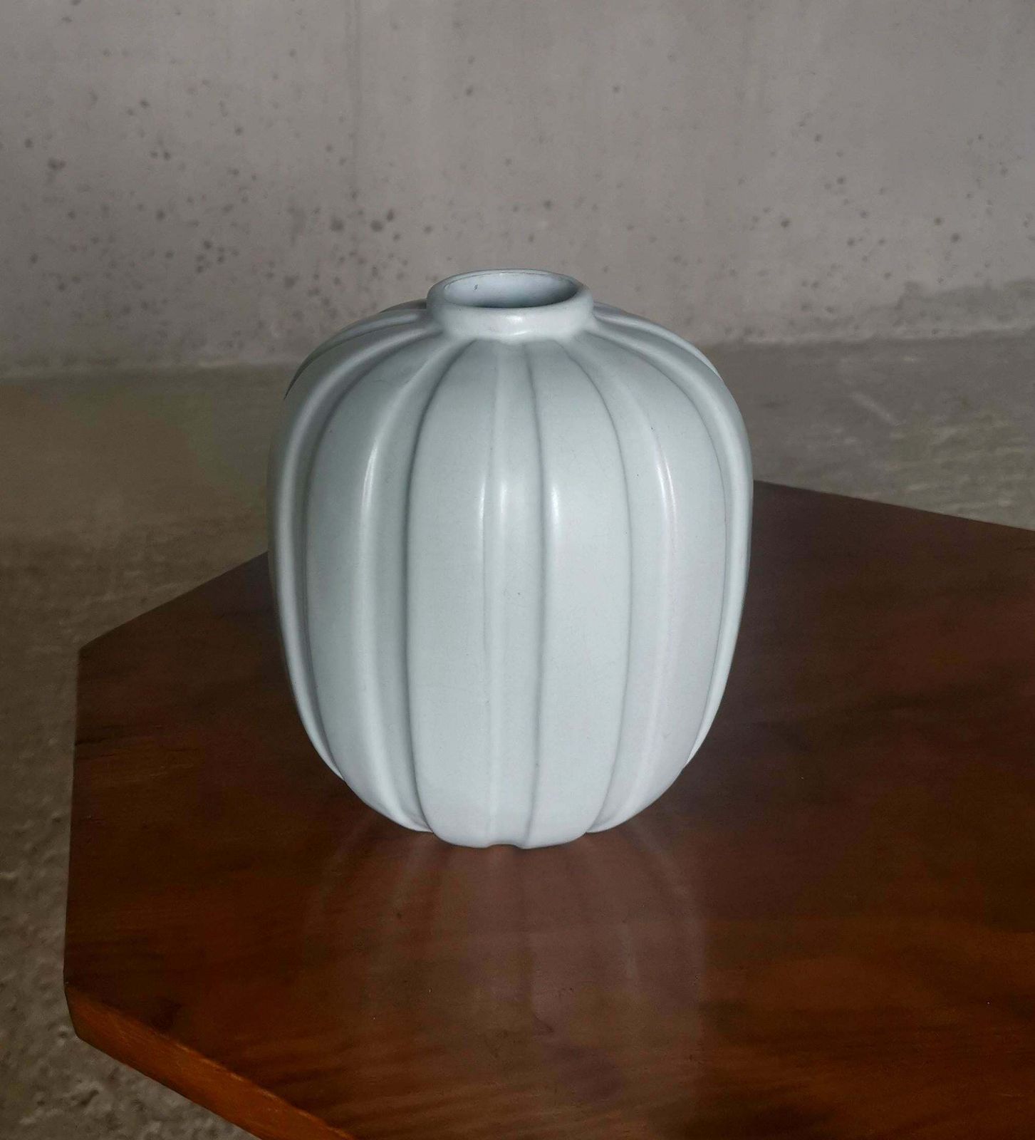 Home Decor White, Modernist Vicke Lindstrand Earthenware Vase, By Upsala Ekeby Sweden 1930s photo