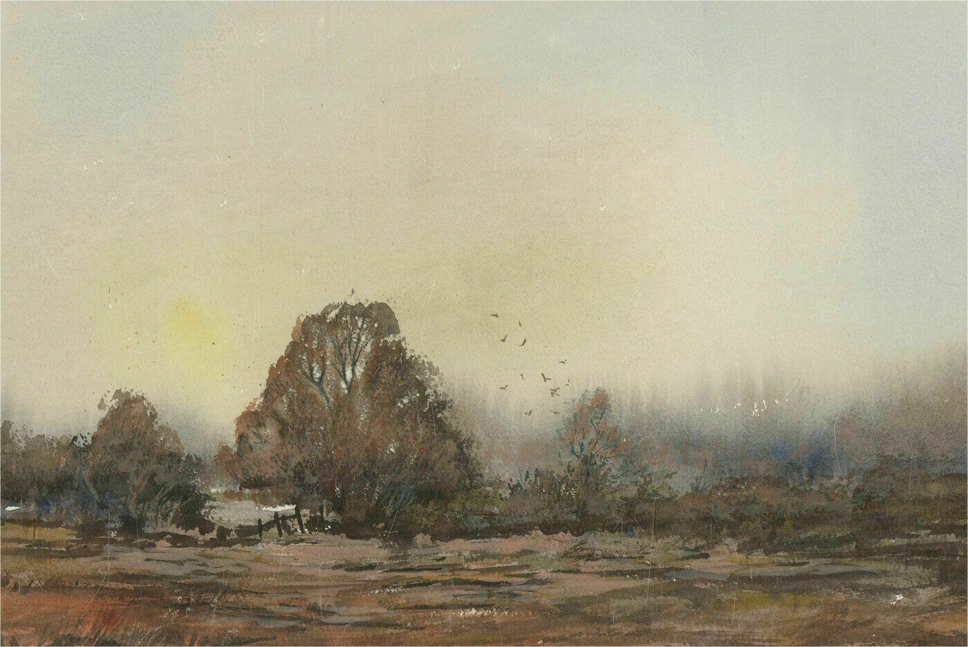 G. Dickman   20th Century Watercolour, Early Morning photo furniture
