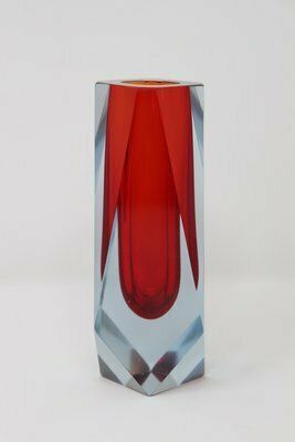 Art Glass Red Vase Attributed To Flavio Poli For A. Mandruzzato, 1960s photo buy