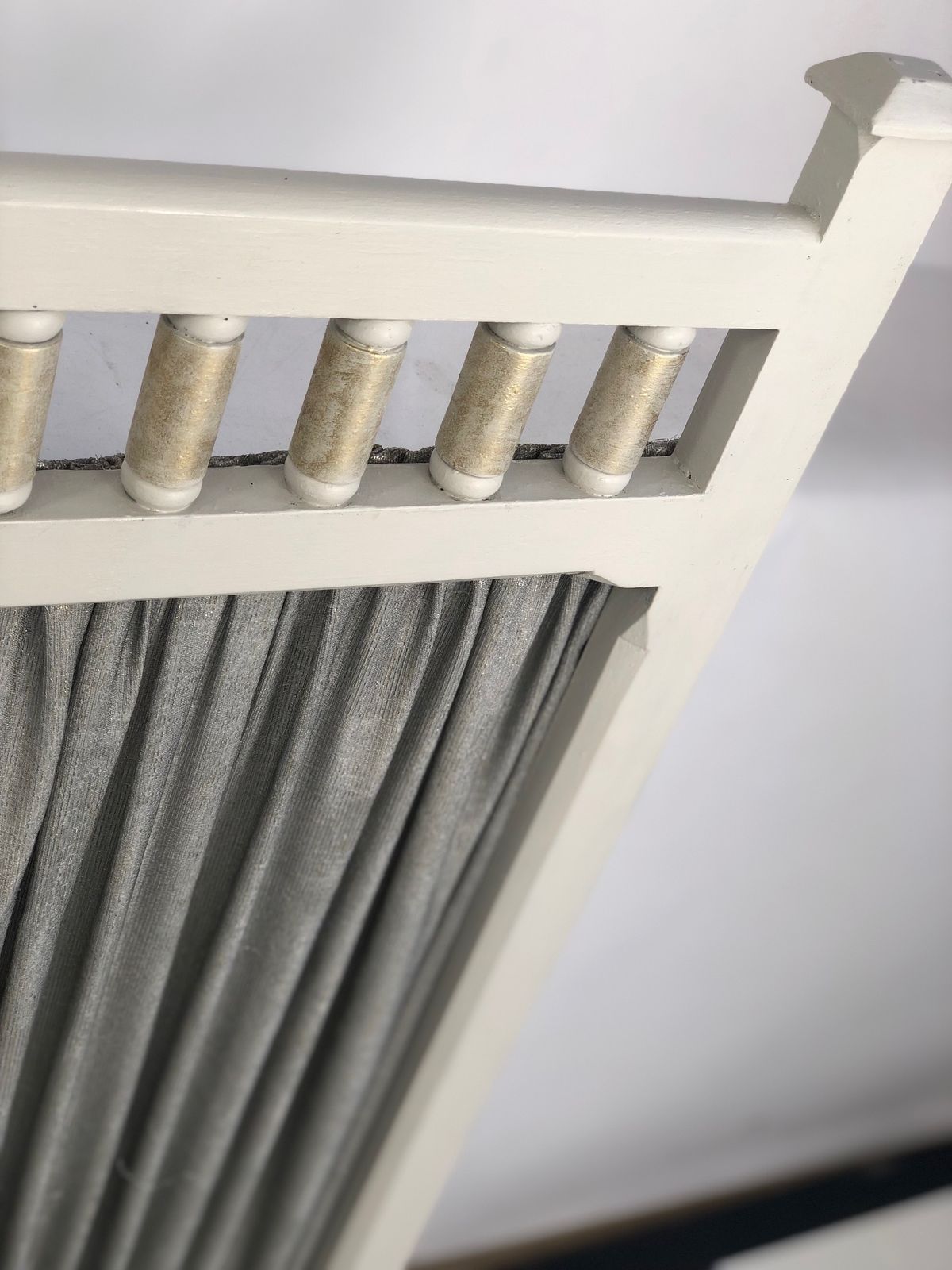 Upcycled Fireguard In Grey With Silver And Gold Fabric photo 95.0