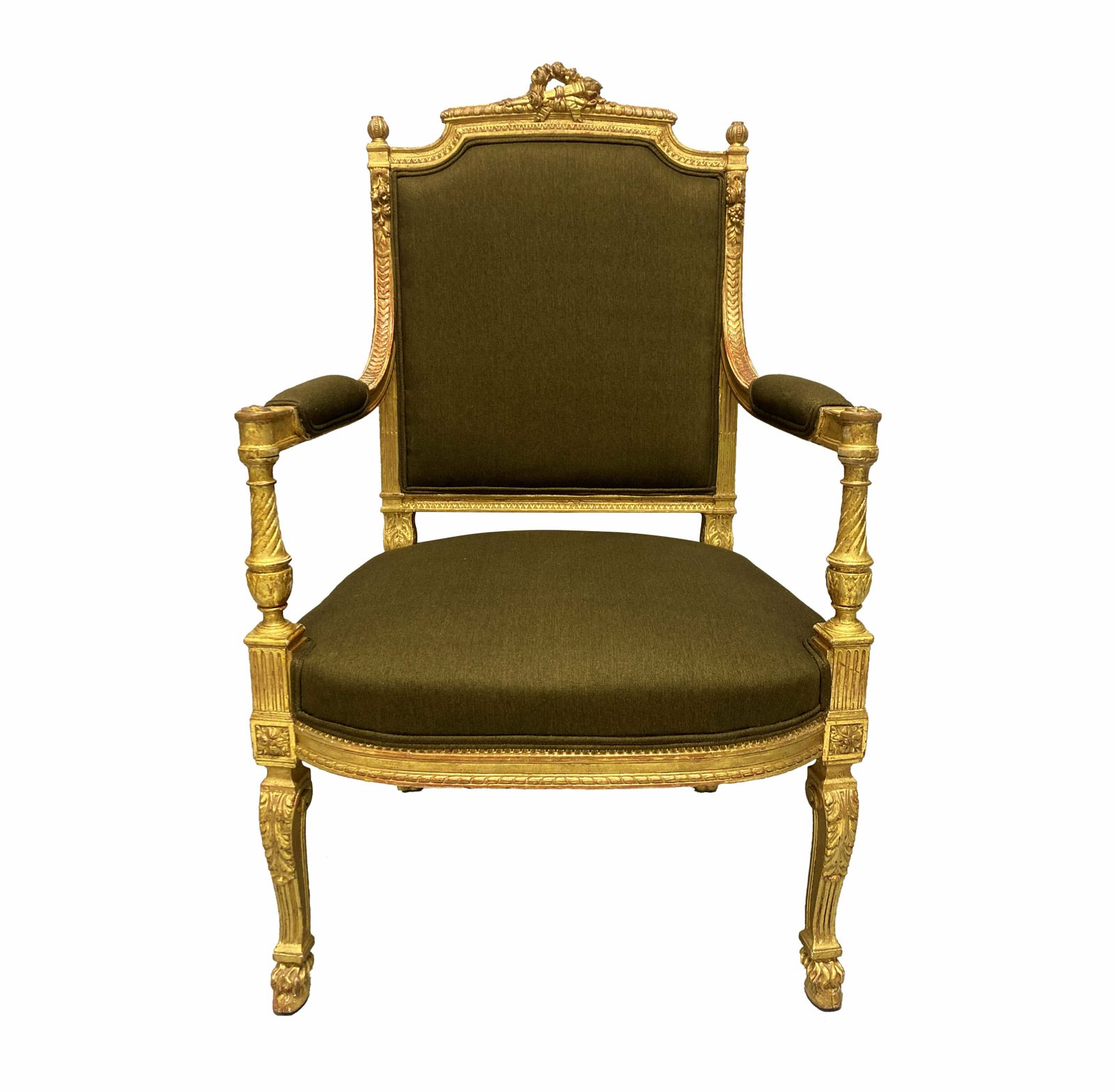 A Fine Louis XIV Style Giltwood Armchair
