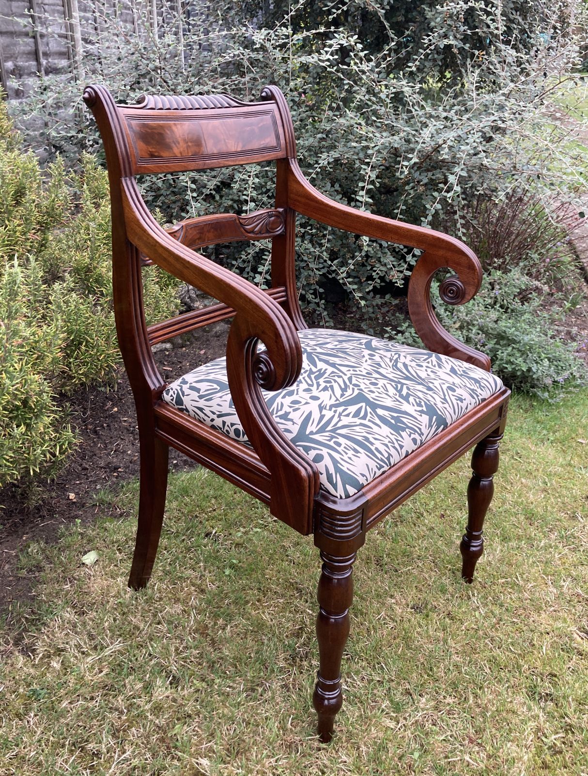 photo furniture George III Mahogany Desk Chair, Circa 1800
