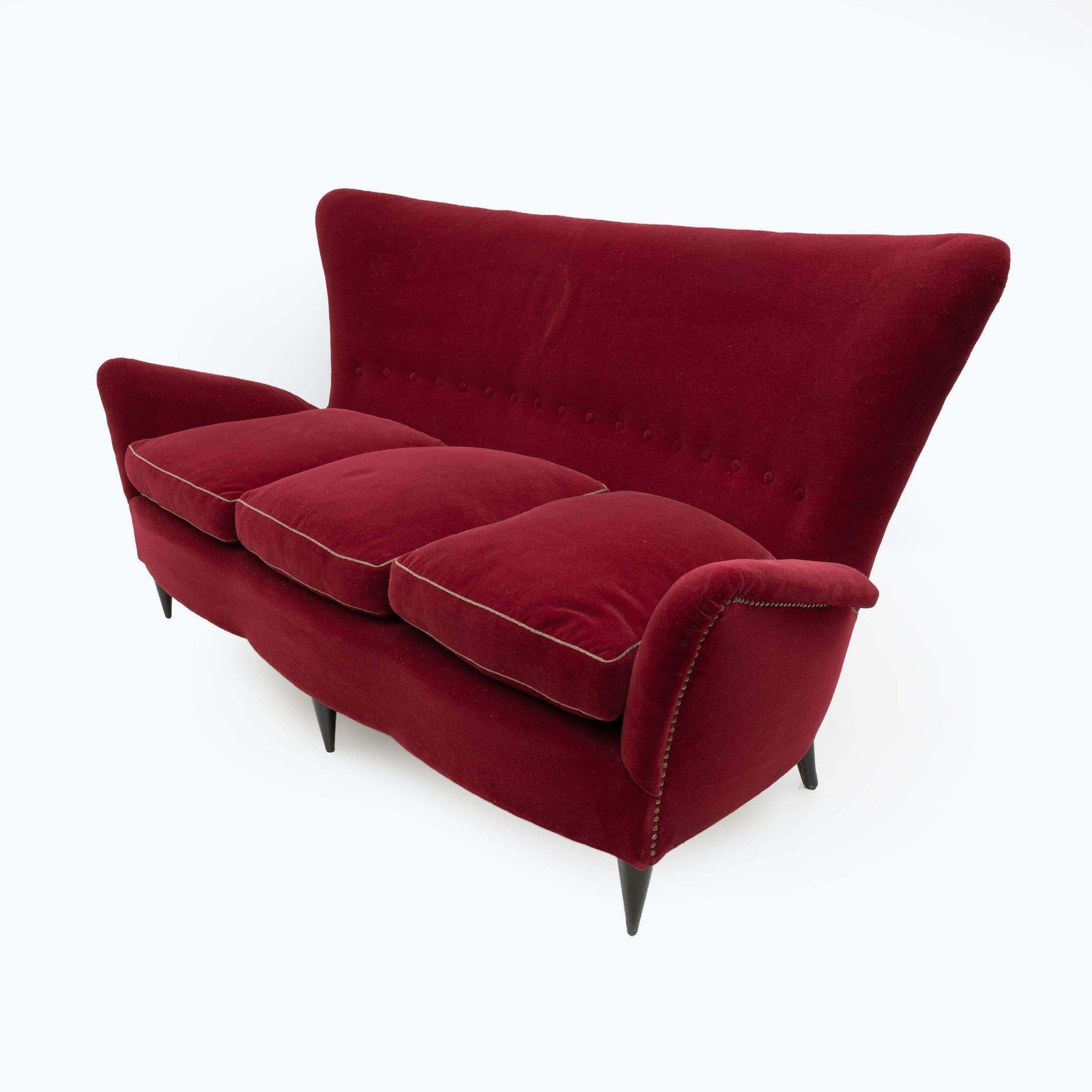Gio Ponti Art Dèco Italian Sofa From Hotel Bristol Merano, 1950s photo furniture