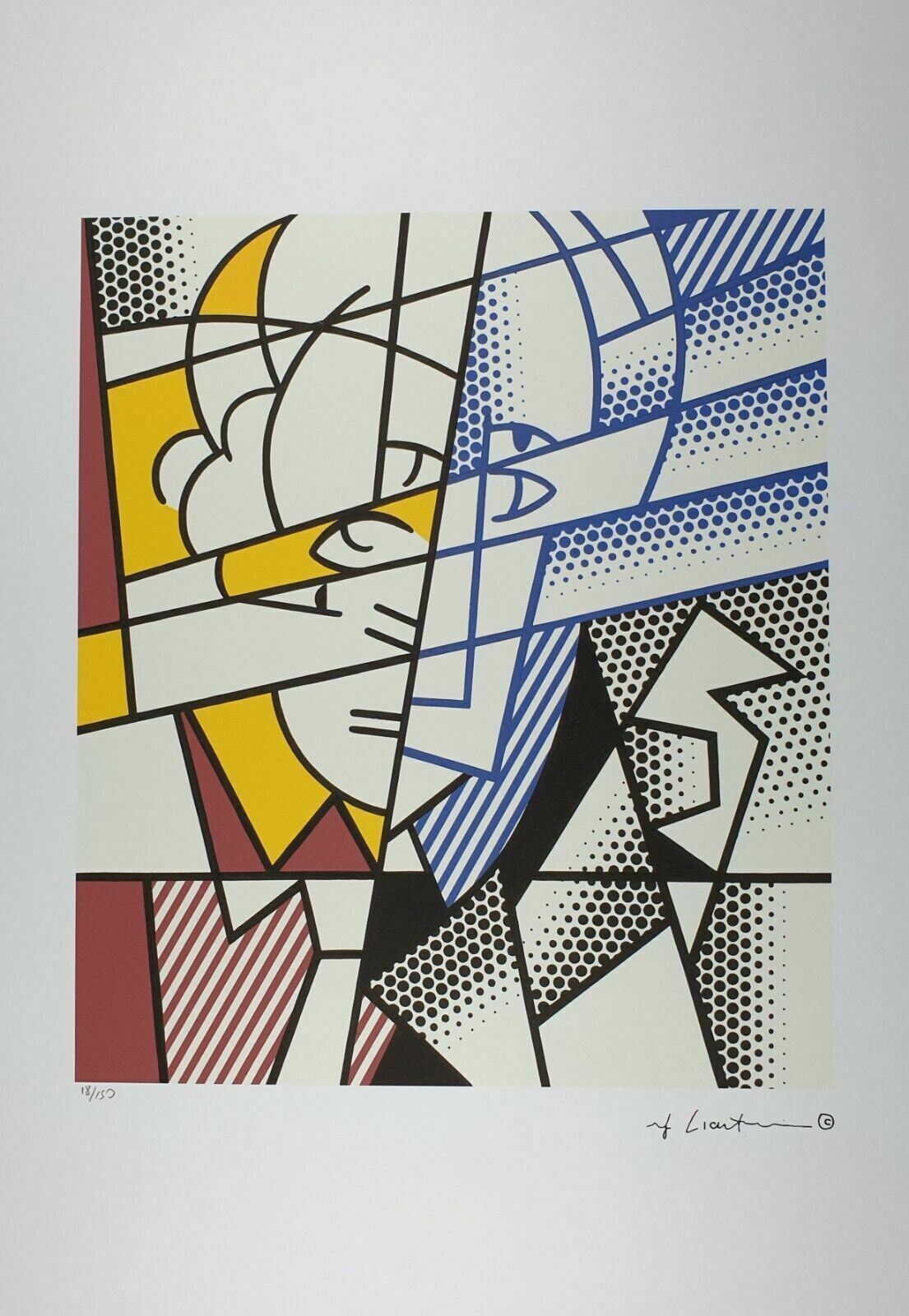 After Roy Lichtenstein (1923–1997) Self Portrait Plate Signed Lithograph