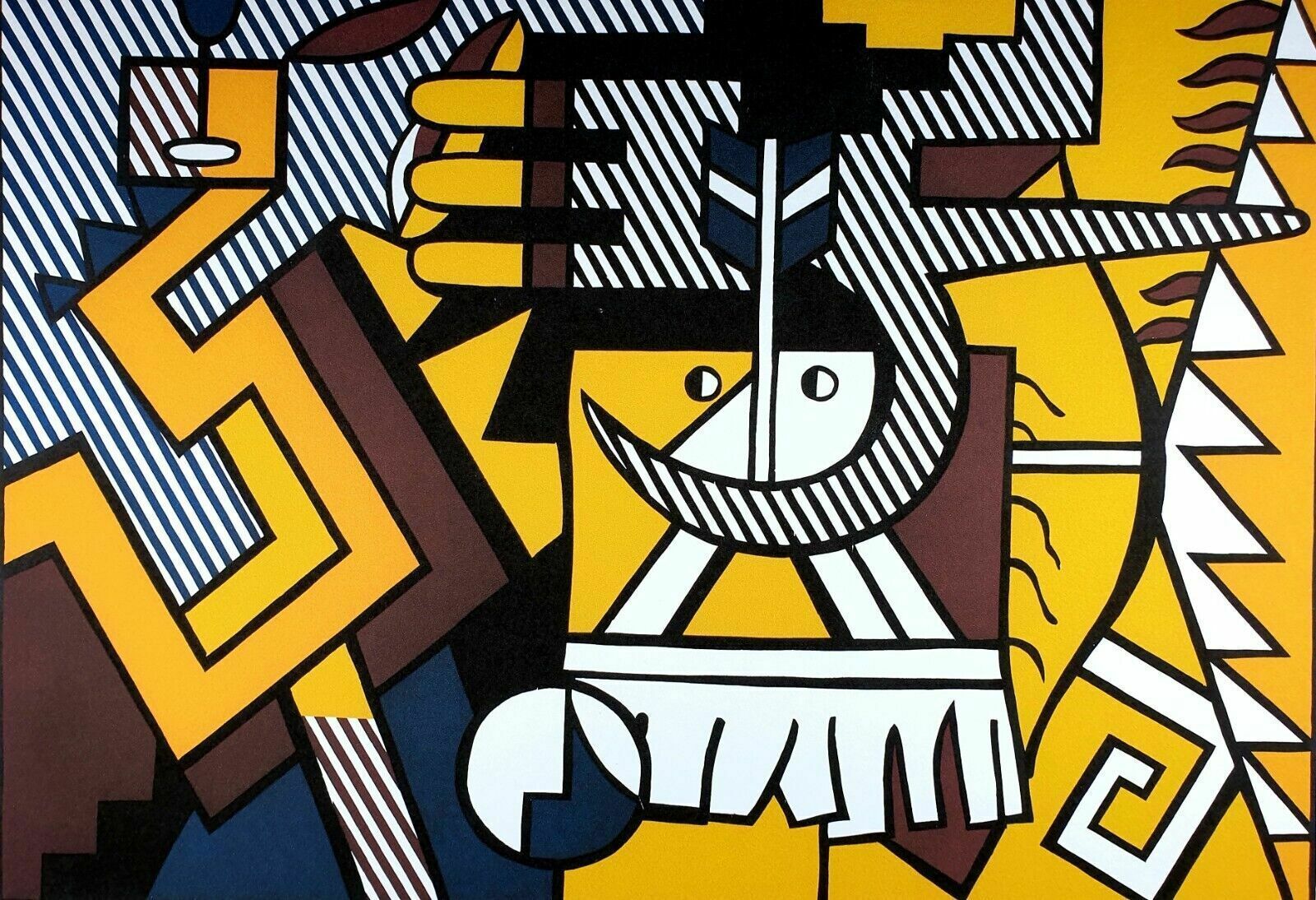After Roy Lichtenstein (1923–1997) Indian Theme VI – Plate Signed Lithograph photo furniture