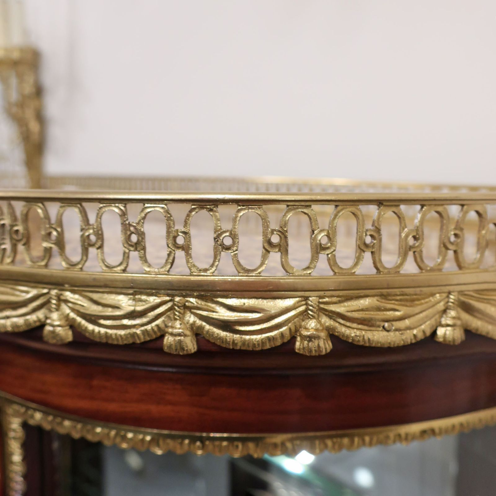 French Louis XVI Style Mahogany Display Cabinet Attributed To Paul Sormani photo 15000.0