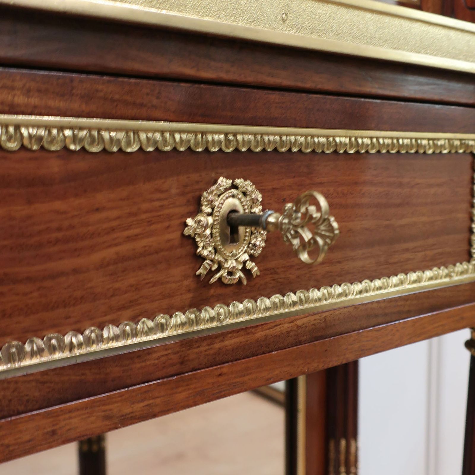 photo furniture French Louis XVI Style Mahogany Display Cabinet Attributed To Paul Sormani