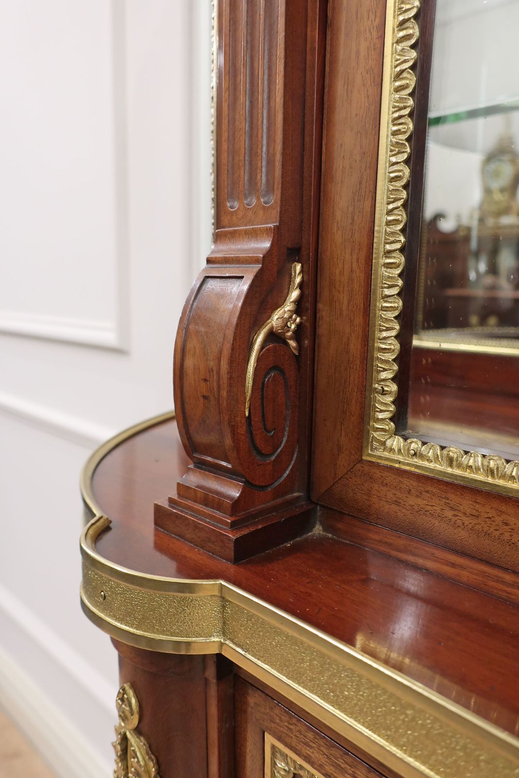 Furniture French Louis XVI Style Mahogany Display Cabinet Attributed To Paul Sormani photo