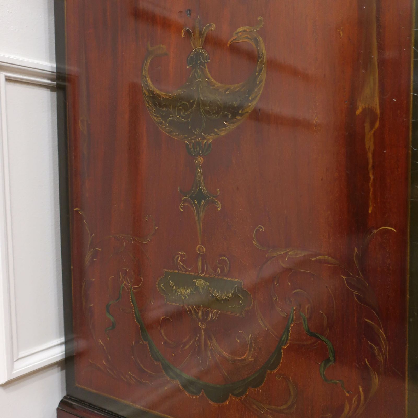 photo vintage Georgian Mahogany Polychrome Painted Chest On Chest
