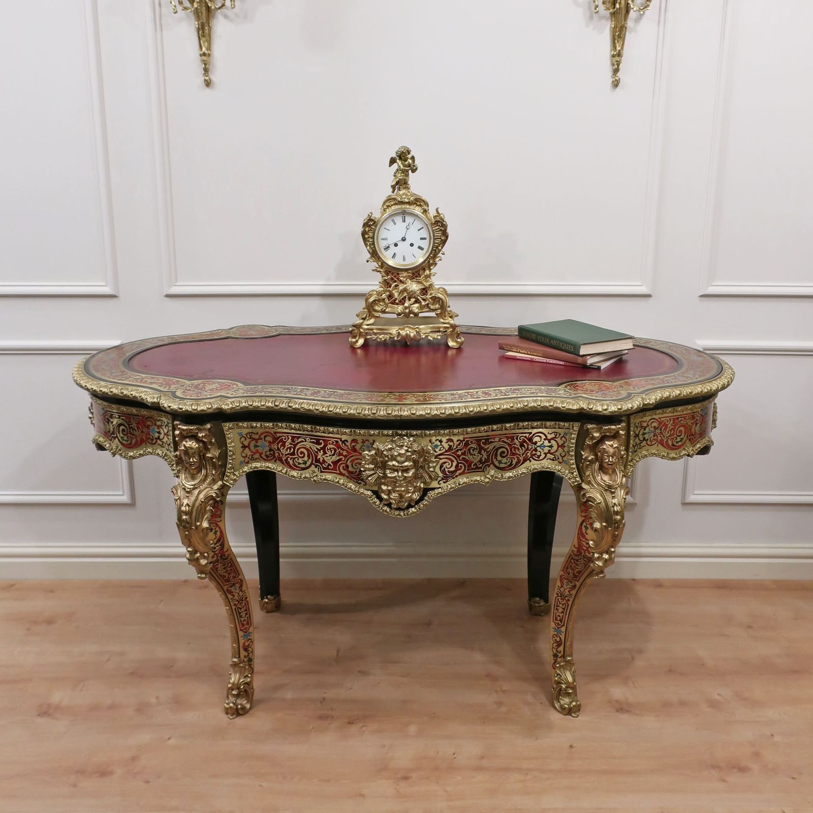 French Napoleon III Louis XV Style Boulle Writing Table photo furniture