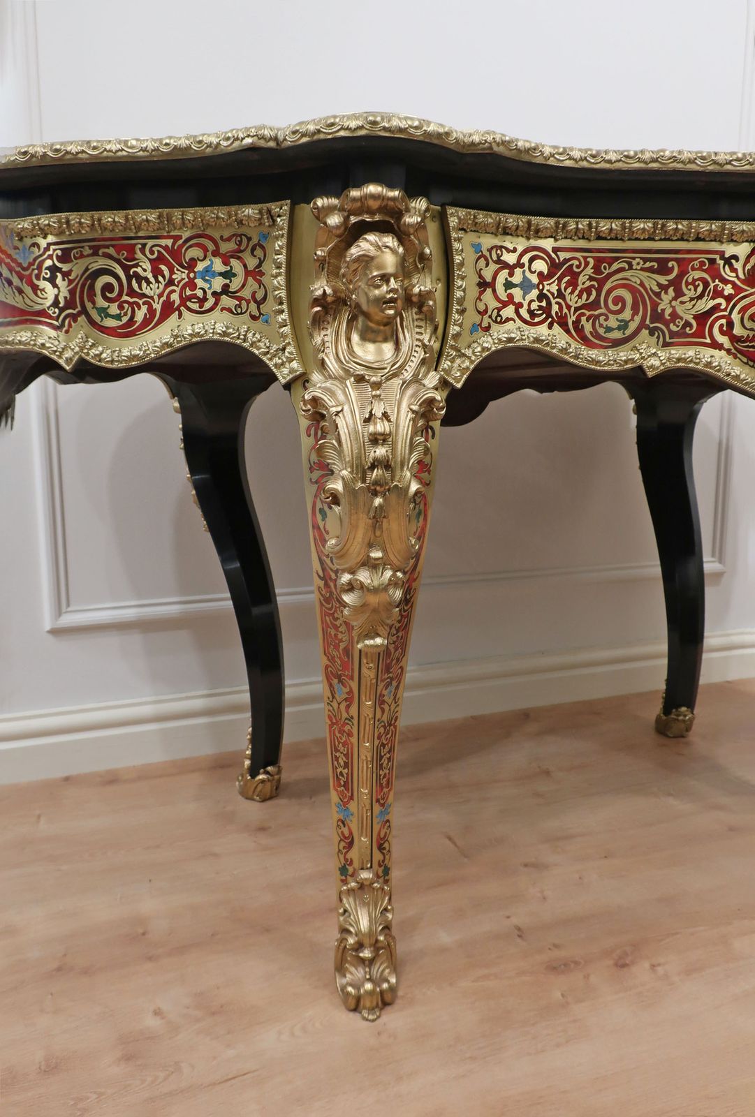 photo for sale French Napoleon III Louis XV Style Boulle Writing Table