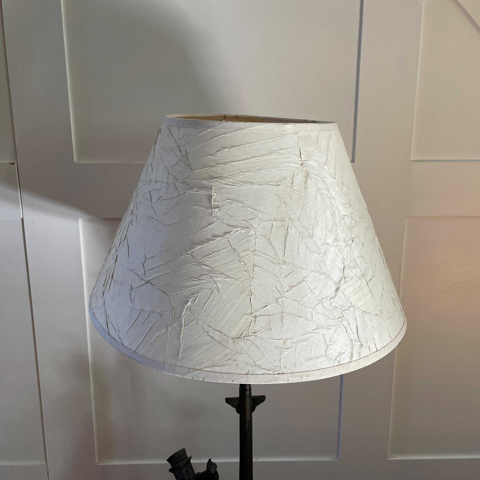 Genesis Bronze Fine Arts Lamp Ornament Light Table Mullingar Ireland Textured Shade Man Boy Dog Scene photo Lighting