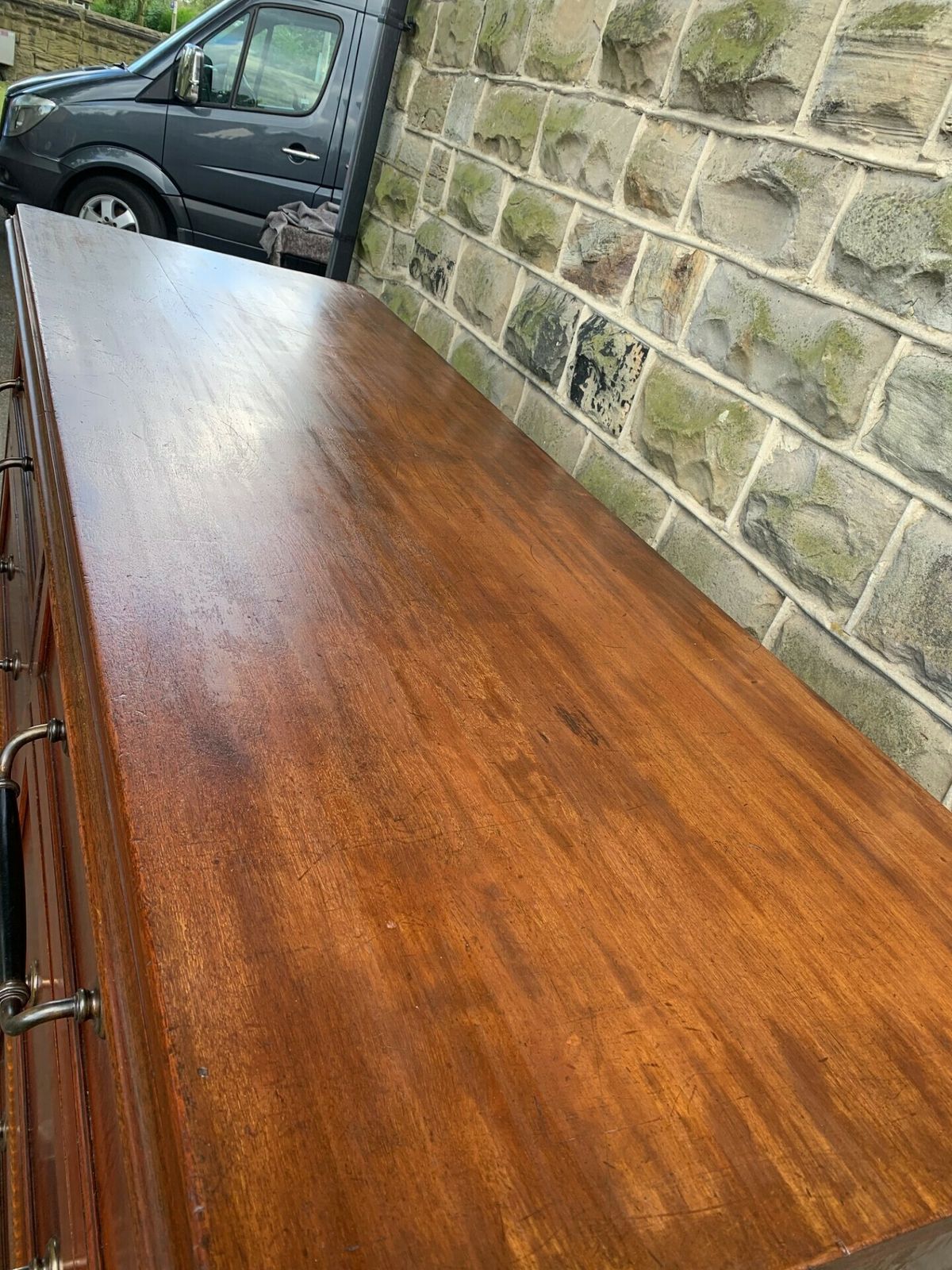 Furniture Antique Mahogany Bank Of Haberdashery Draws photo