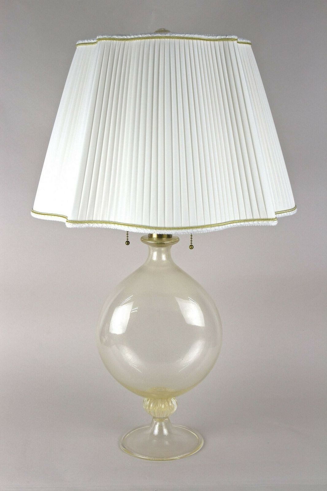 Murano Table Lamp By Barovier & Tosso With 24k Gold Flakes, Italy 1960 photo Lighting