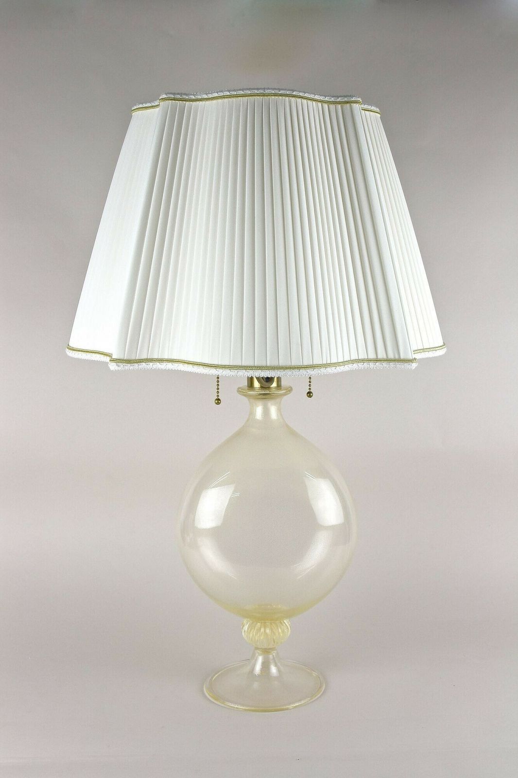 2230.0 Murano Table Lamp By Barovier & Tosso With 24k Gold Flakes, Italy 1960 photo