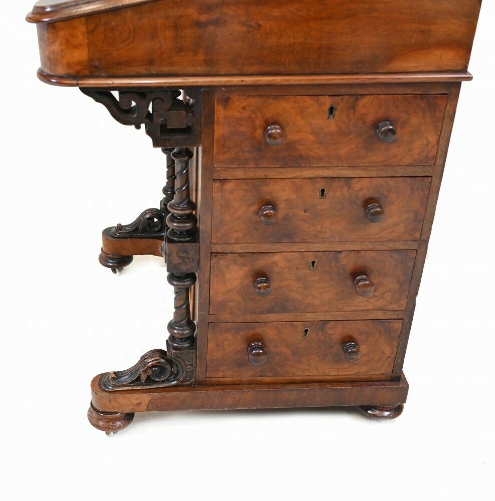 1450.0 Antique Davenport Desk Walnut Victorian Secretaire 1880 photo