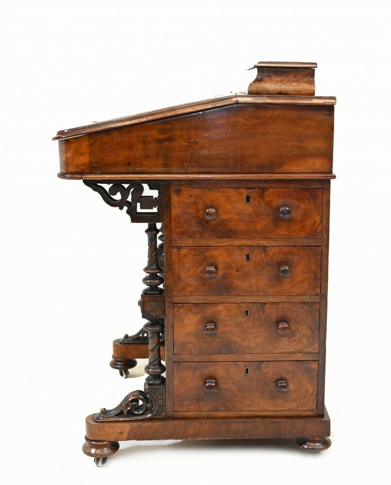 photo buy Antique Davenport Desk Walnut Victorian Secretaire 1880