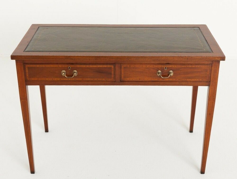 Sheraton Revival Desk Mahogany Writing Table 1880 photo Furniture