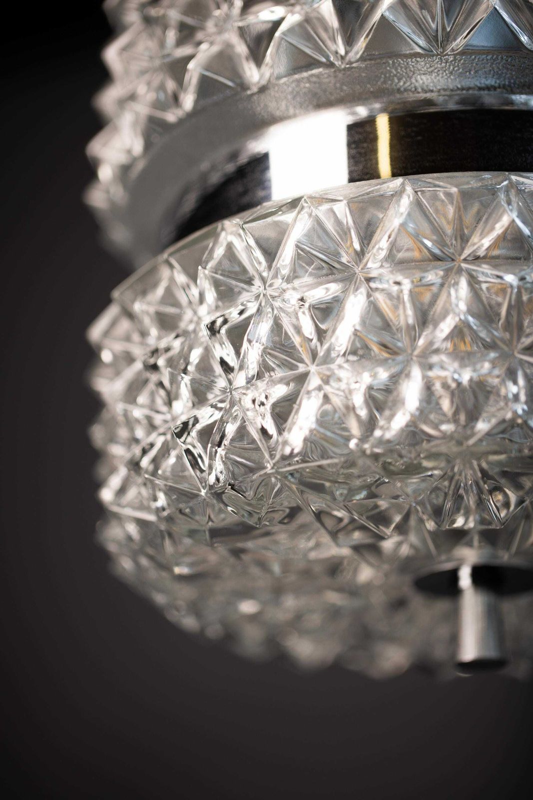 Vintage Crystal Glass Chandelier By Austrolux / 1960s Vienna Austria / Mid Century Pendant Light / Hanging Home Lighting photo furniture