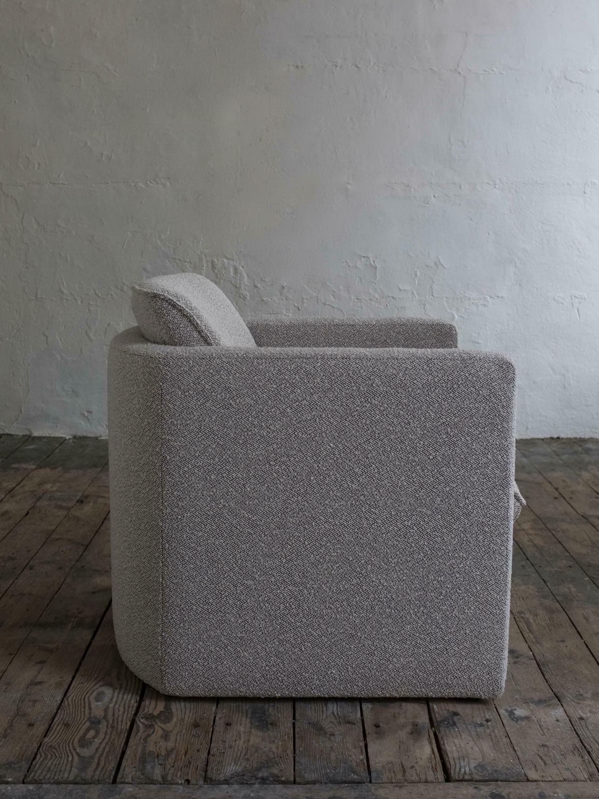 Gray Dedar Boucle Lounge Chair | 1990s photo Furniture